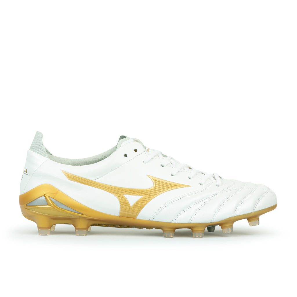 MIZUNO MORELIA NEO IV JAPAN FG - WHITE/MP GOLD/COOL GRAY 3C