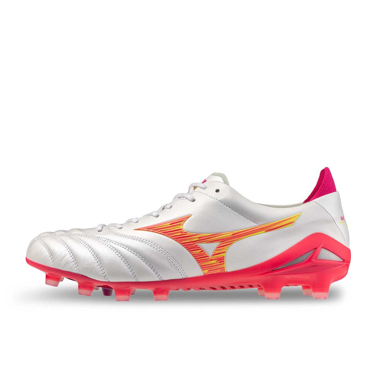 MIZUNO MORELIA NEO IV JAPAN FG - WHITE/PINK TETRA/FUCHSIA PURPLE