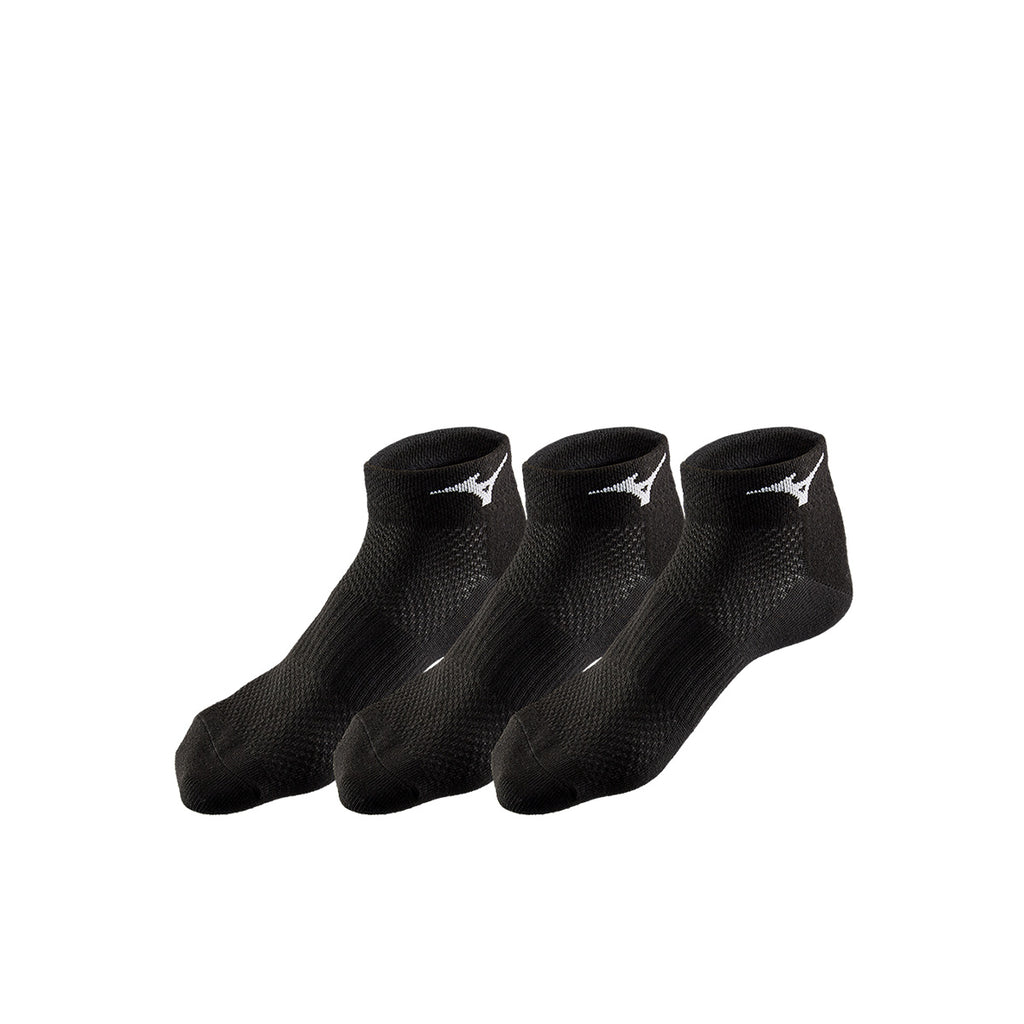MIZUNO TRAINING MID SOCKS 3P - BLACK/BLACK/BLACK