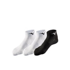 MIZUNO TRAINING MID SOCKS 3P - WHITE/WHITE/BLACK