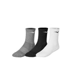 MIZUNO TRAINING SOCKS 3P - WHITH/BLACK/GRAY