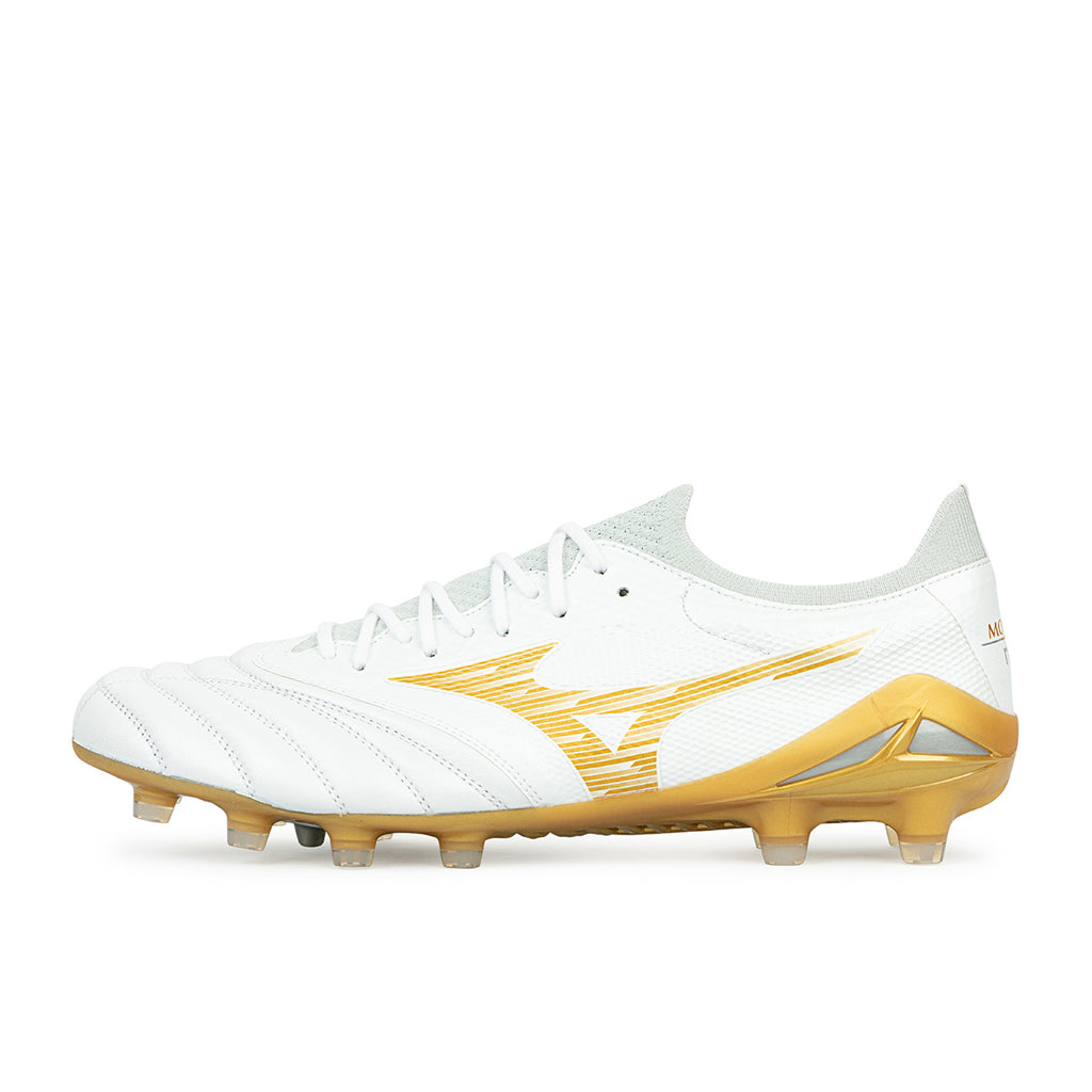 MIZUNO MORELIA NEO IV BETA ELITE FG - WHITE/MP GOLD/COOL GRAY 3C