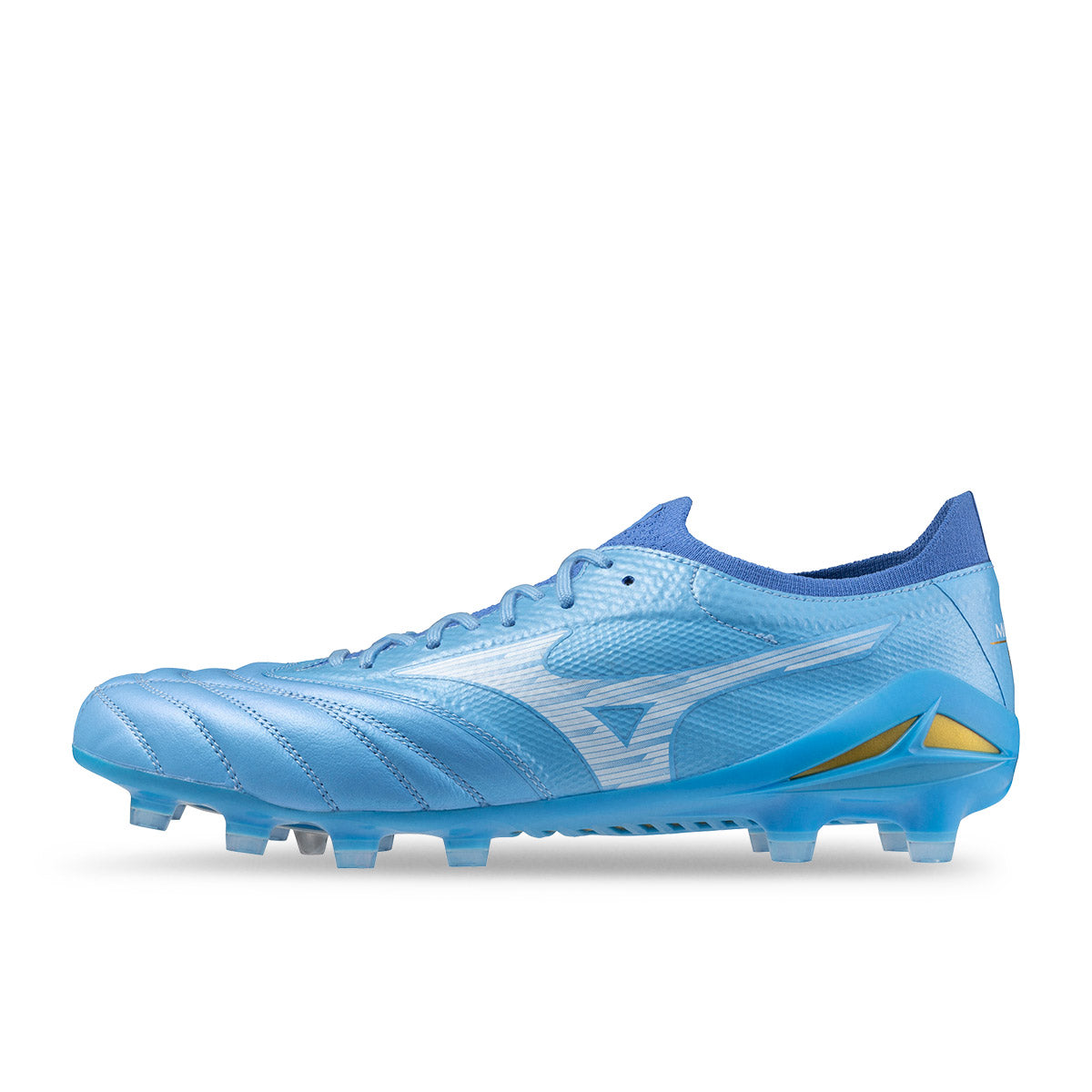 MIZUNO MORELIA NEO IV BETA ELITE FG - CELESTE/WHITE/MP GOLD