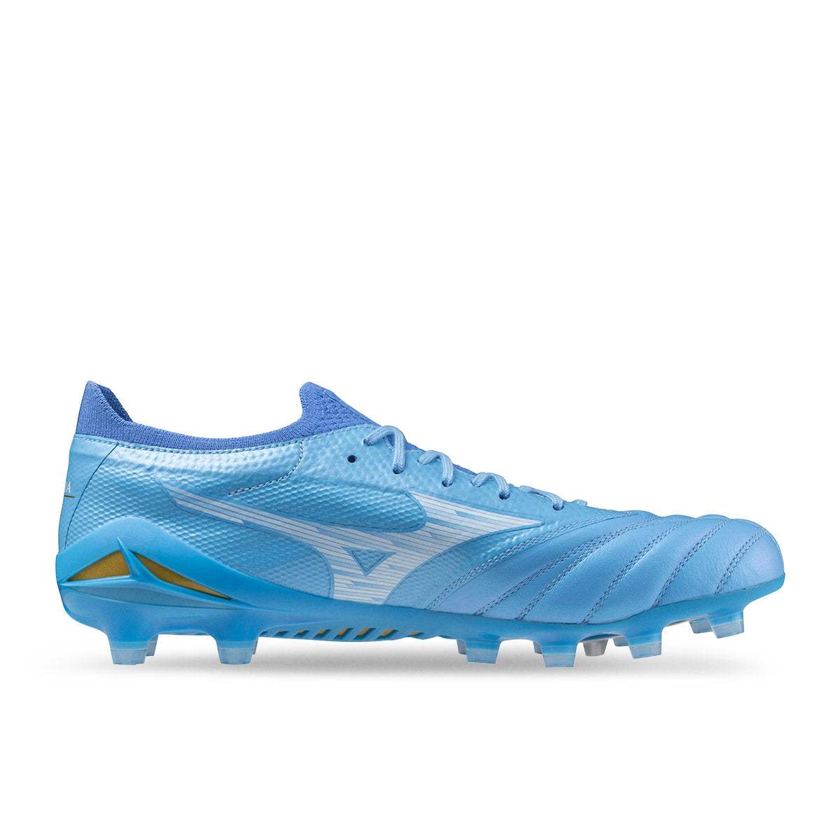 MIZUNO MORELIA NEO IV BETA ELITE FG - CELESTE/WHITE/MP GOLD