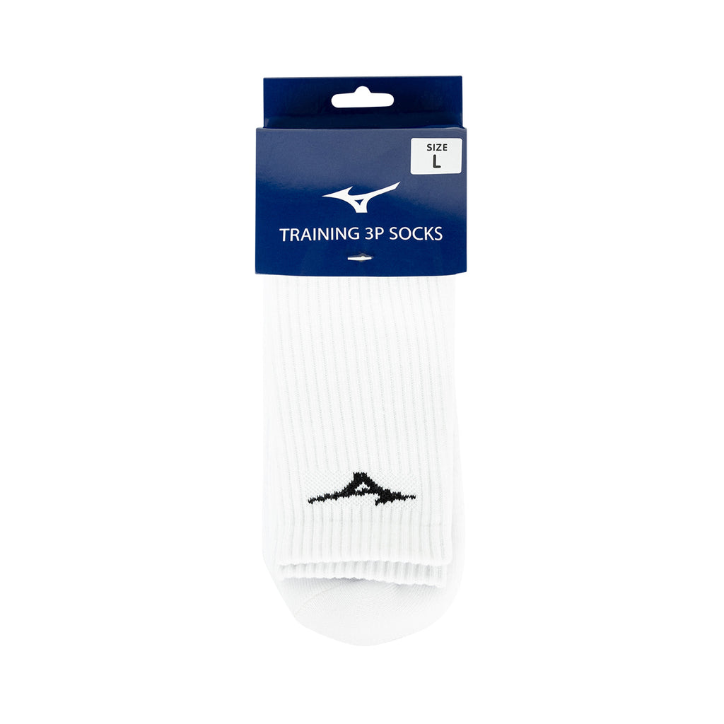 MIZUNO TRAINING SOCKS 3P - WHITE