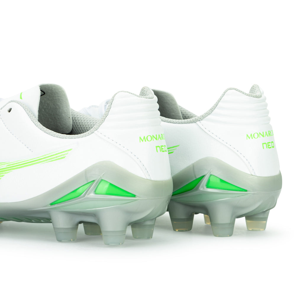 MIZUNO MONARCIDA NEO III PRO JR FG - WHITE/NEON GREEN