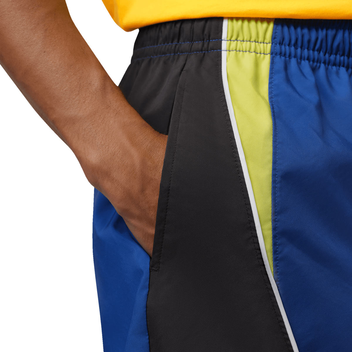 NIKE BRAZIL JORDAN P6 BROOKLYN 5 WOVEN SHORTS - OLD ROYAL/BLACK/YELLOW PULSE
