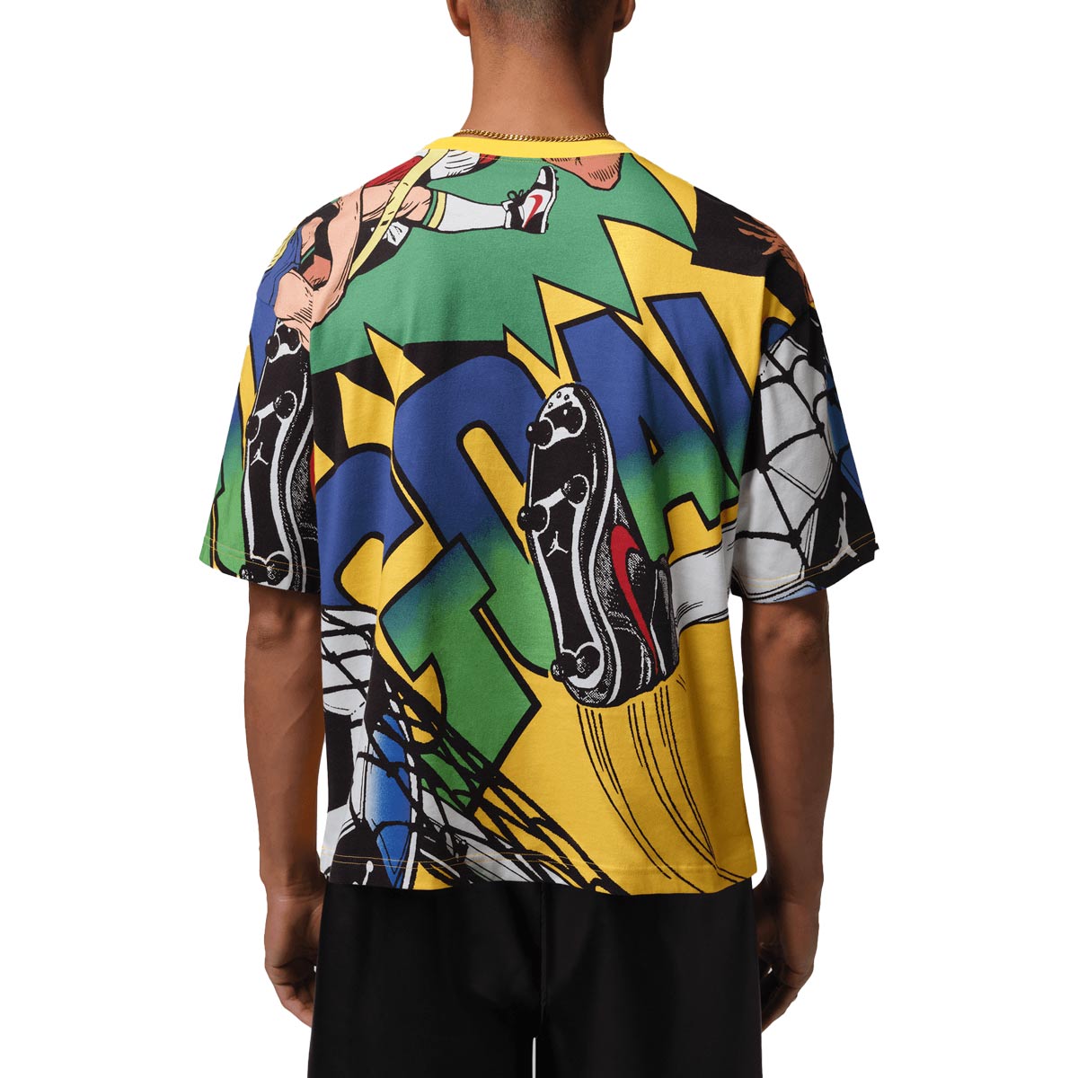 NIKE BRAZIL JORDAN P6 ESSENTIALS BOXY GX TEE - VARSITY MAIZE