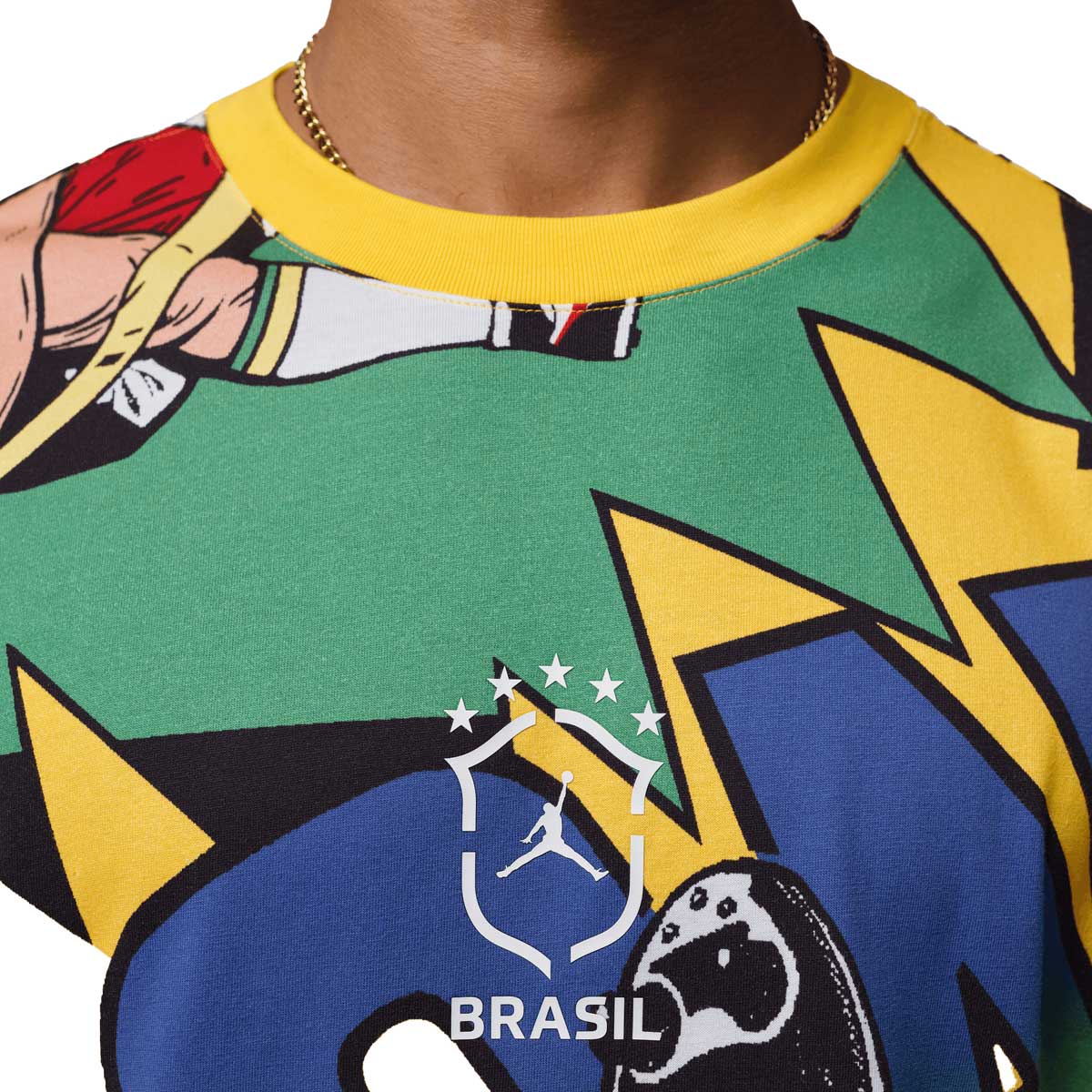 NIKE BRAZIL JORDAN P6 ESSENTIALS BOXY GX TEE - VARSITY MAIZE