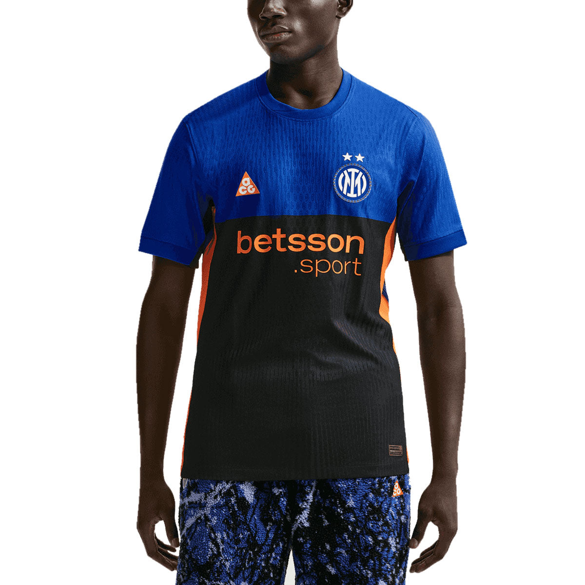 NIKE INTER MILAN 2025/2026 FOURTH PLAYER JERSEY - HYPER BLUE/BLACK/SAFETY ORANGE