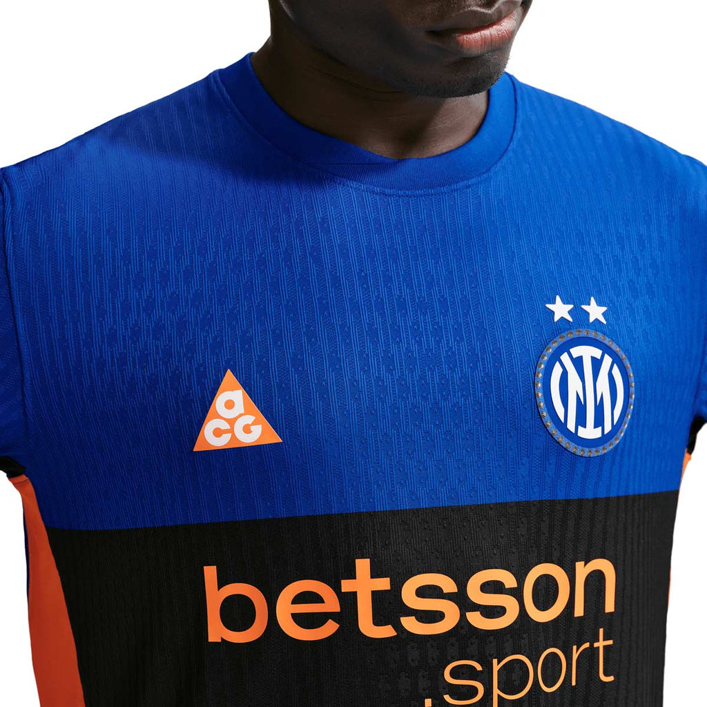 NIKE INTER MILAN 2025/2026 FOURTH PLAYER JERSEY - HYPER BLUE/BLACK/SAFETY ORANGE