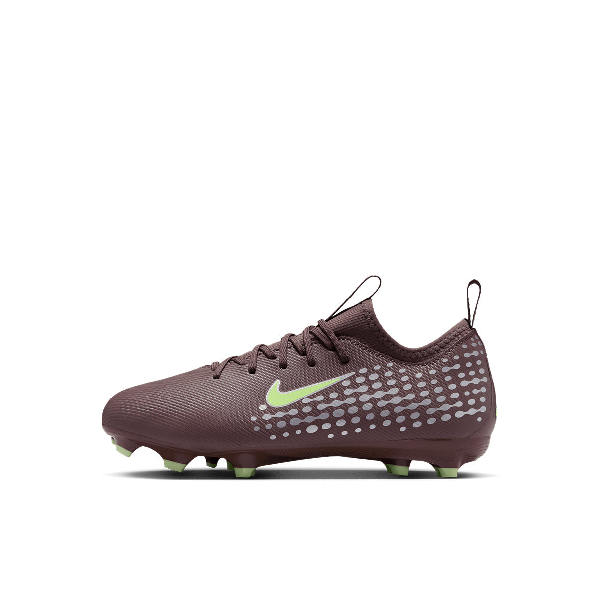 NIKE JR MERCURIAL VAPOR 16 ACADEMY KM FG/MG - PLUM ECLIPSE/METALLIC SILVER