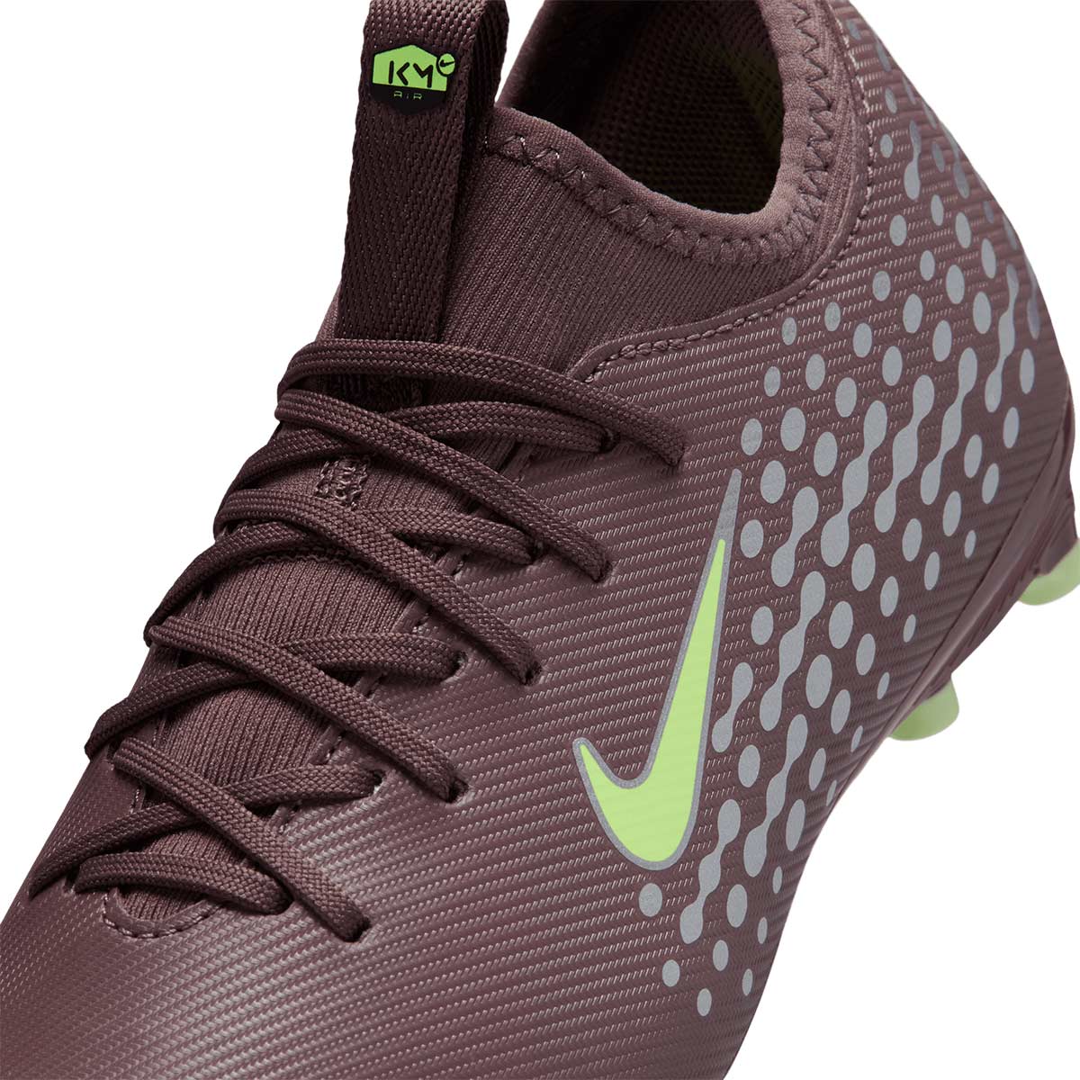 NIKE JR MERCURIAL VAPOR 16 ACADEMY KM FG/MG - PLUM ECLIPSE/METALLIC SILVER