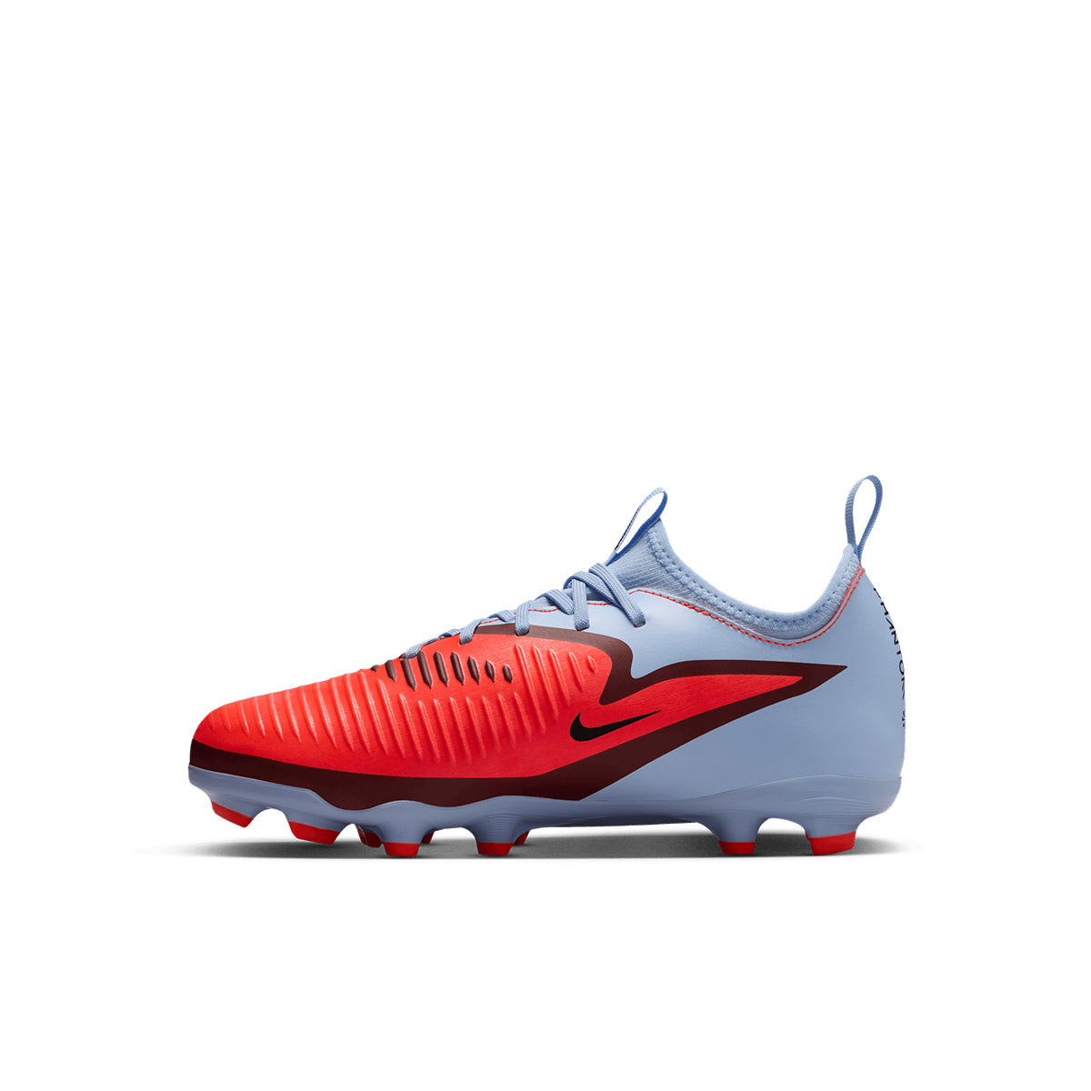 NIKE JR PHANTOM 6 LOW ACADEMY FG/MG - ROYAL TINT/BRIGHT CRIMSON/BLACK