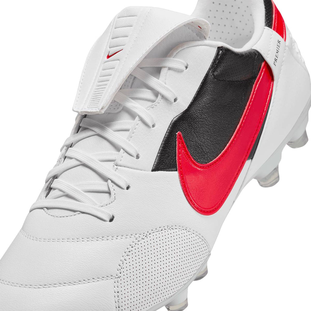 NIKE PREMIER III FG - WHITE/UNIVERSITY RED/BLACK