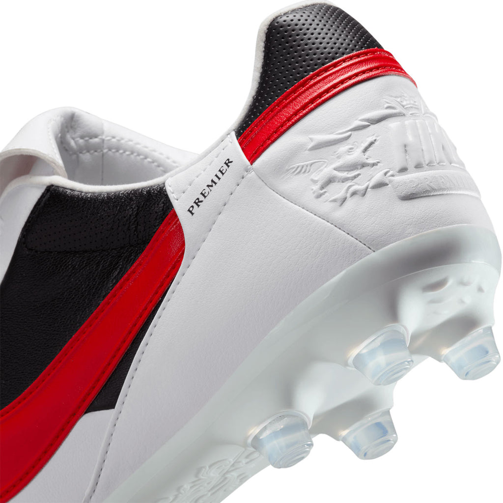 NIKE PREMIER III FG - WHITE/UNIVERSITY RED/BLACK