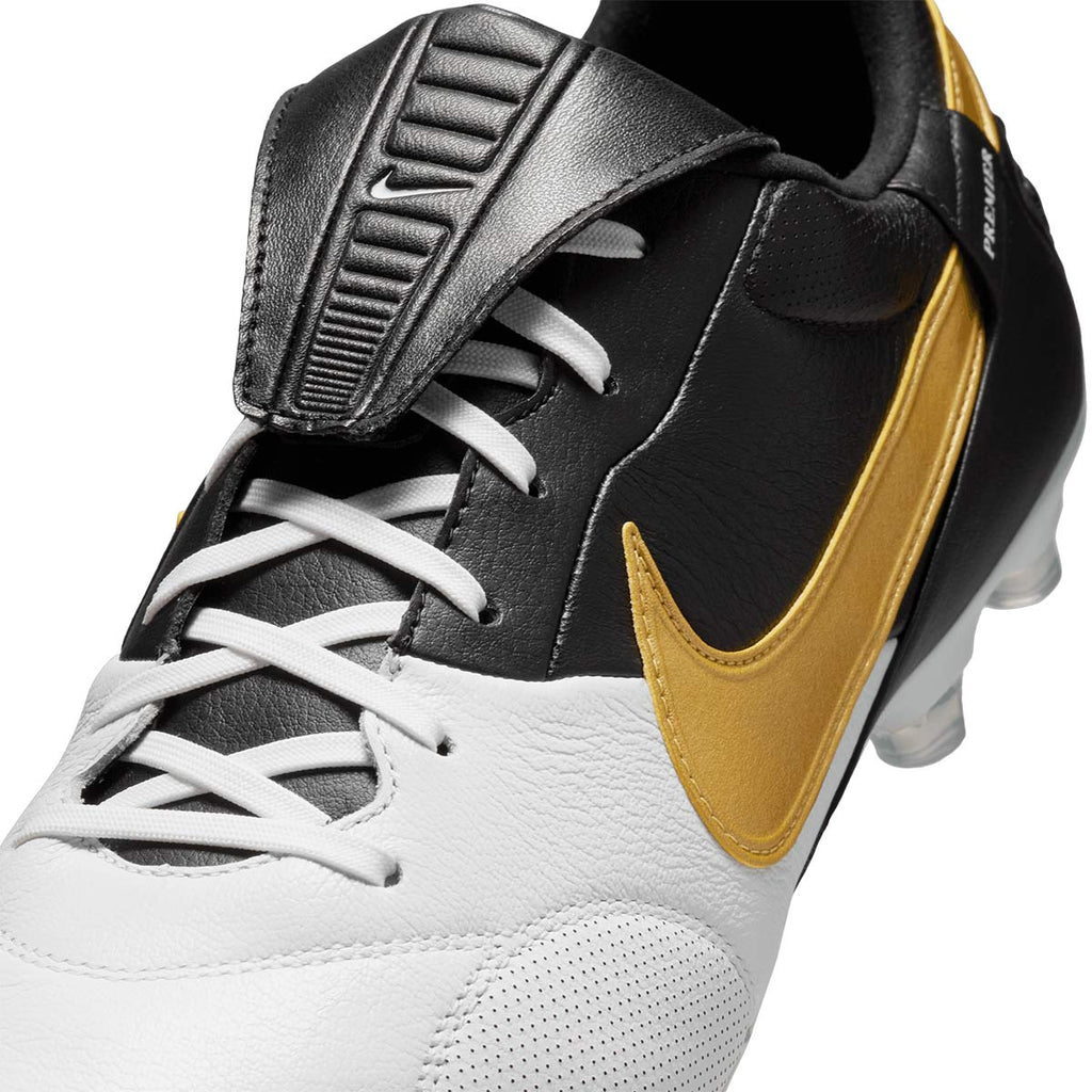NIKE PREMIER III FG - WHITE/METALLIC GOLD/BLACK