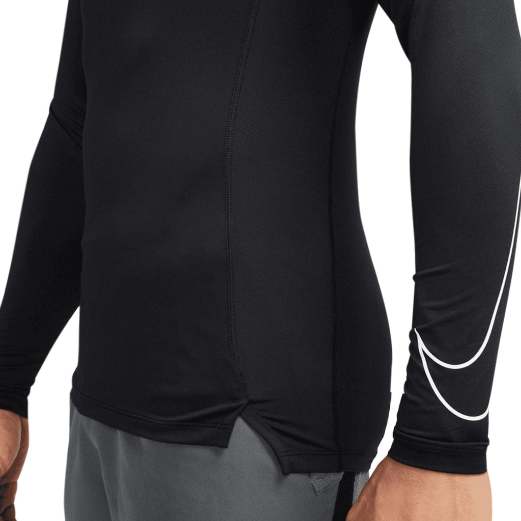 NIKE PRO DRI FIT TIGHT TOP LONG SLEEVE - BLACK/WHITE