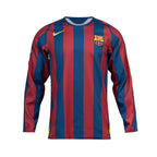 NIKE BARCELONA 2005/2006 RE ISSUE LONG SLEEVE JERSEY (RONALDINHO#10) - GYM BLUE/DESERT MAROON/TOUR YELLOW
