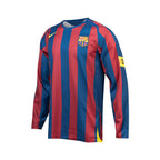 NIKE BARCELONA 2005/2006 RE ISSUE LONG SLEEVE JERSEY (RONALDINHO#10) - GYM BLUE/DESERT MAROON/TOUR YELLOW