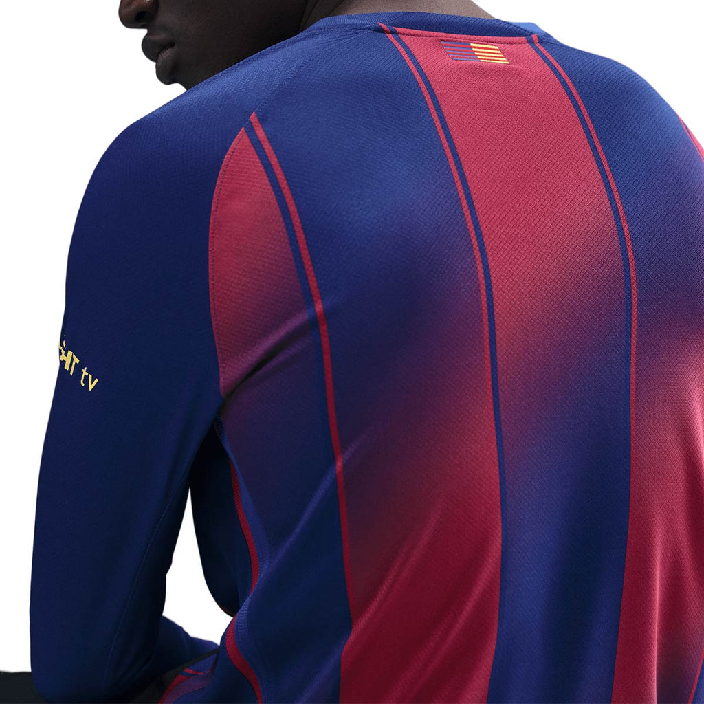 NIKE BARCELONA 2025/2026 HOME REPLICA LONG SLEEVE JERSEY - DEEP ROYAL BLUE/MIDWEST GOLD