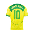 NIKE BRAZIL 2004 RE ISSUE JERSEY (RONALDINHO#10) - OPTI YELLOW/APPLE GREEN/APPLE GREEN