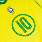 NIKE BRAZIL 2004 RE ISSUE JERSEY (RONALDINHO#10) - OPTI YELLOW/APPLE GREEN/APPLE GREEN