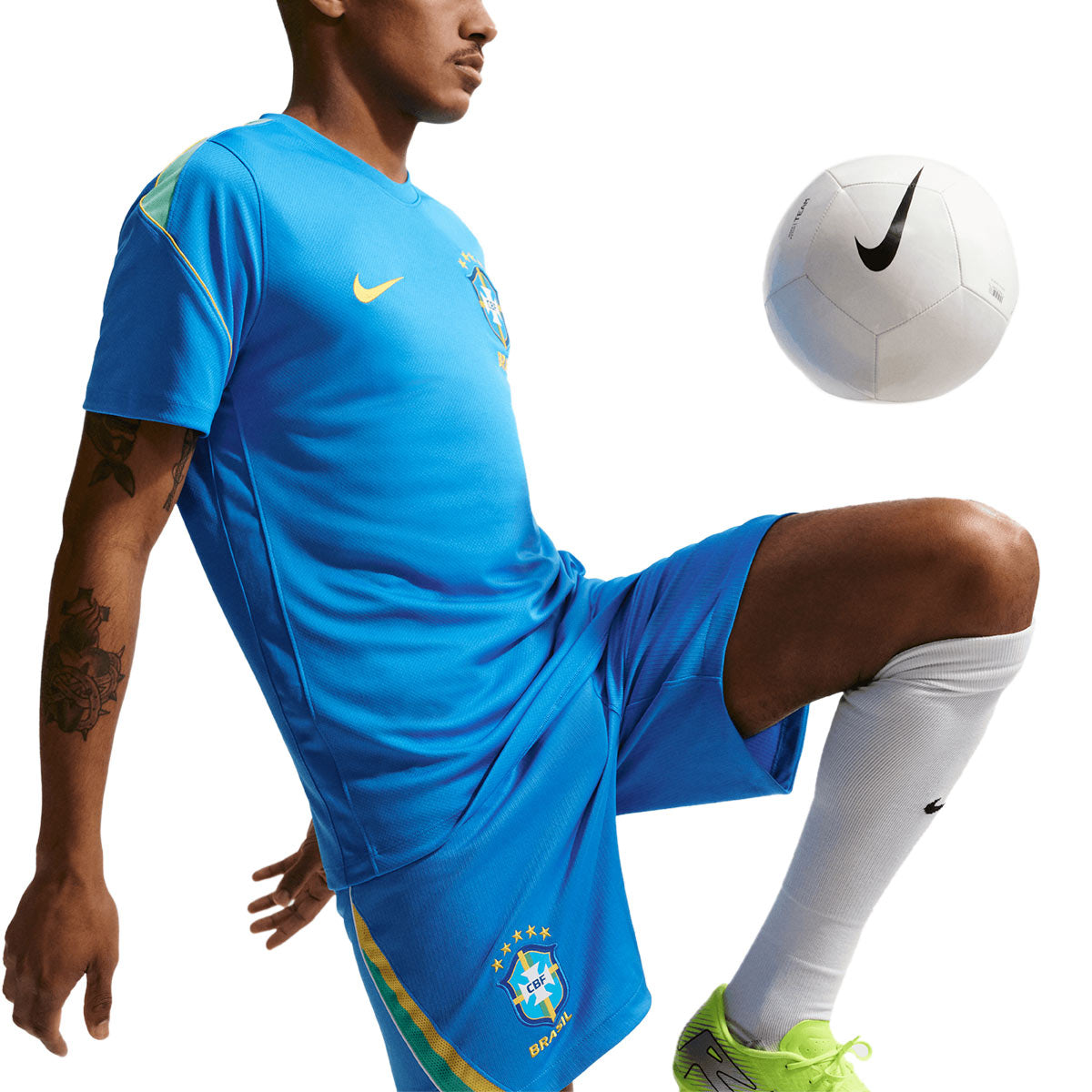 NIKE BRAZIL 2026 HOME SHORTS - LT PHOTO BLUE/LIGHT MENTA/WHITE