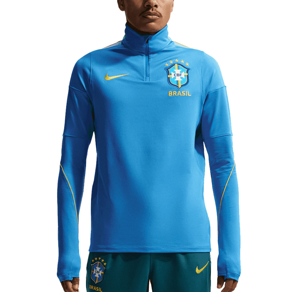 NIKE BRAZIL 2026 STRIKE DRILL LONG SLEEVE TOP - LT PHOTO BLUE/LIGHT MENTA/MIDWEST GOLD