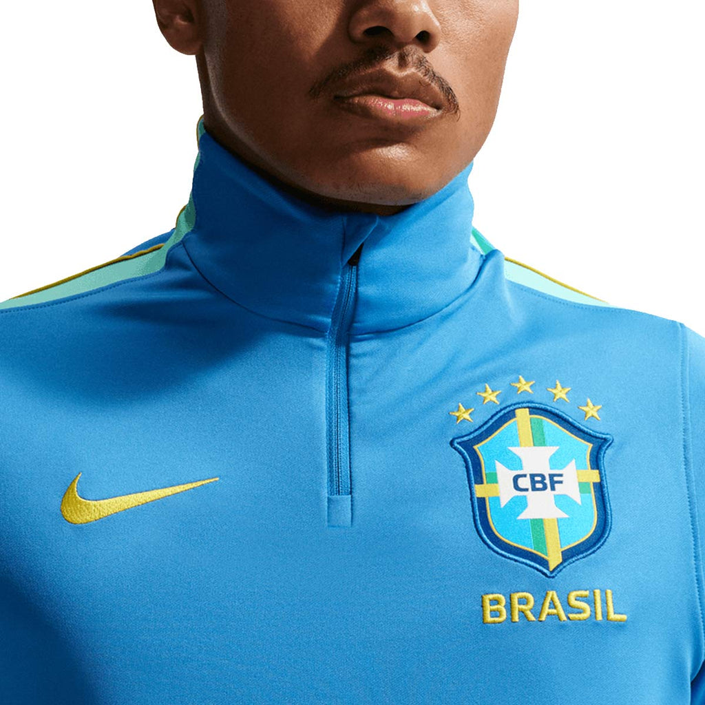 NIKE BRAZIL 2026 STRIKE DRILL LONG SLEEVE TOP - LT PHOTO BLUE/LIGHT MENTA/MIDWEST GOLD