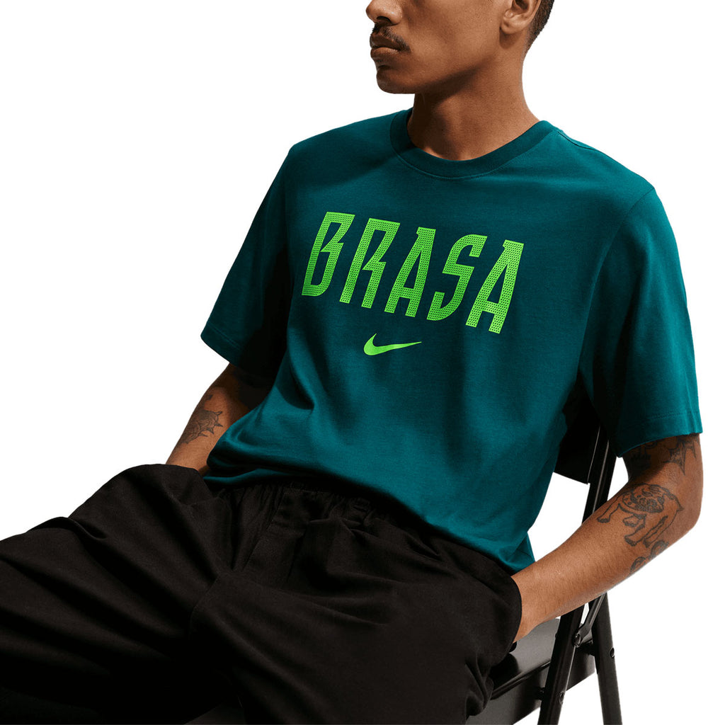 NIKE BRAZIL 2026 WORDMARK TEE - GEODE TEAL