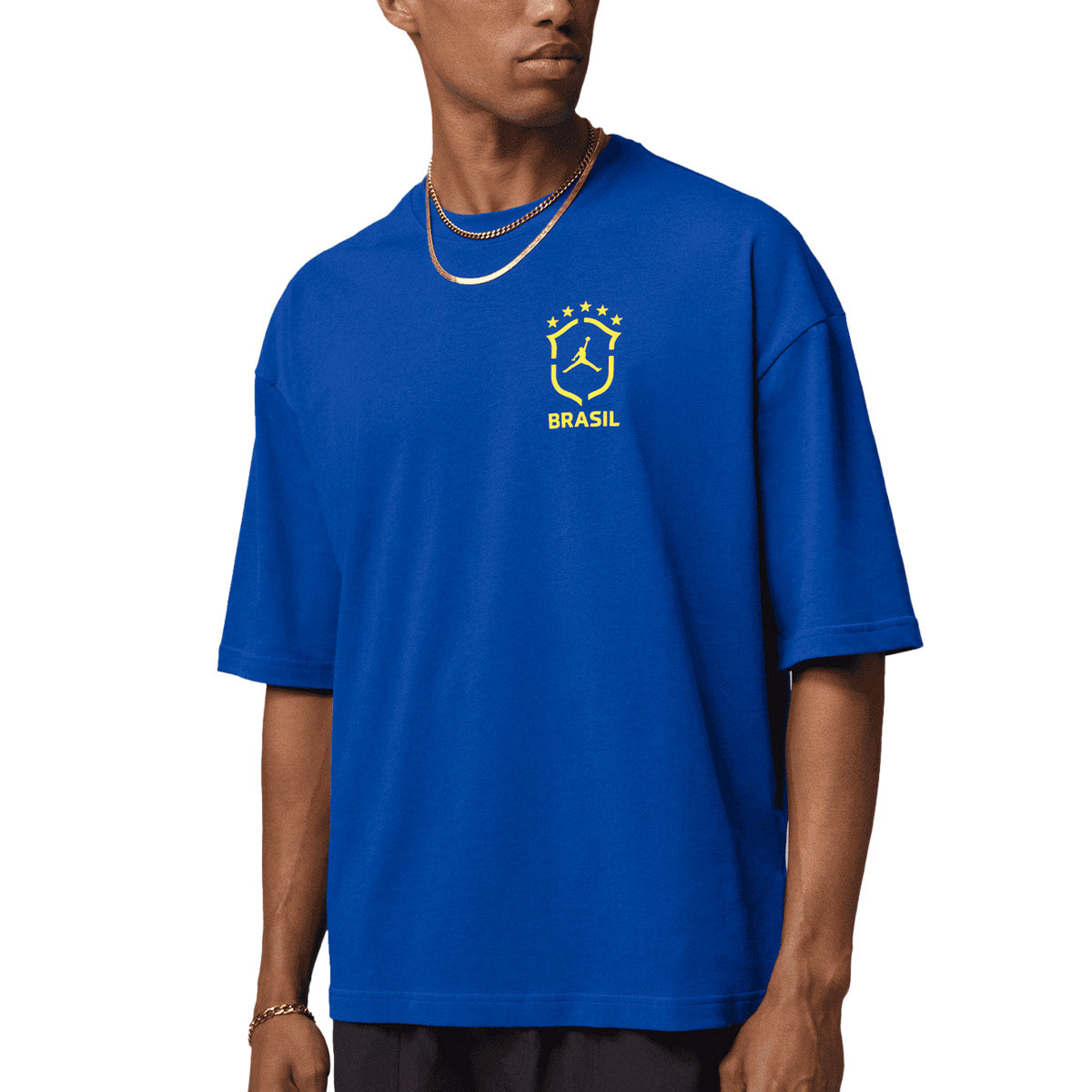 NIKE BRAZIL JORDAN 85 P6 OVERSIZED GX CREW SS TEE - OLD ROYAL