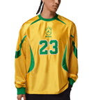 NIKE BRAZIL JORDAN P6 GOALIE LONG SLEEVE TOP - VARSITY MAIZE/LUCKY GREEN
