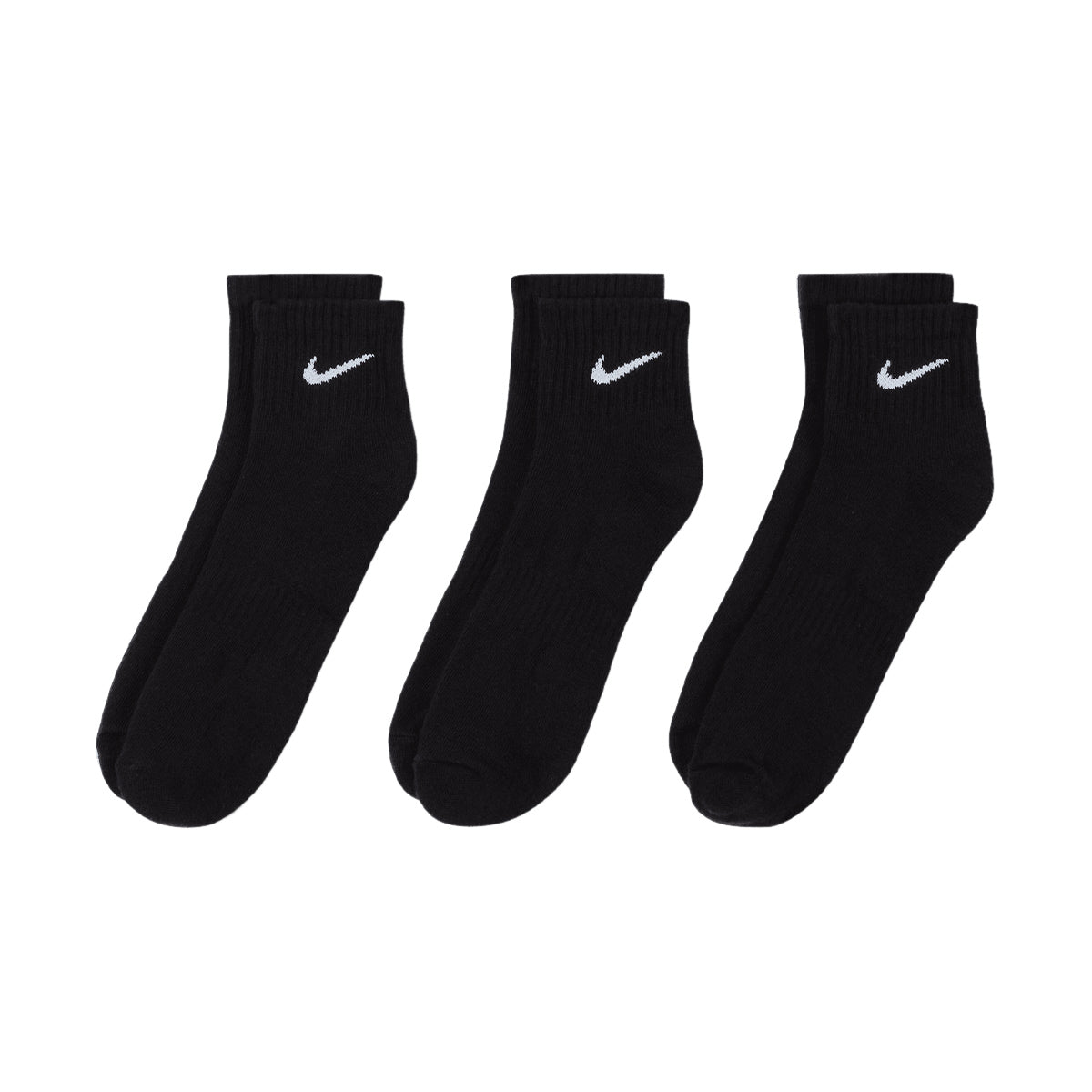 NIKE EVERYDAY CUSHIONED ANKLE 3 PAIRS  - BLACK/WHITE