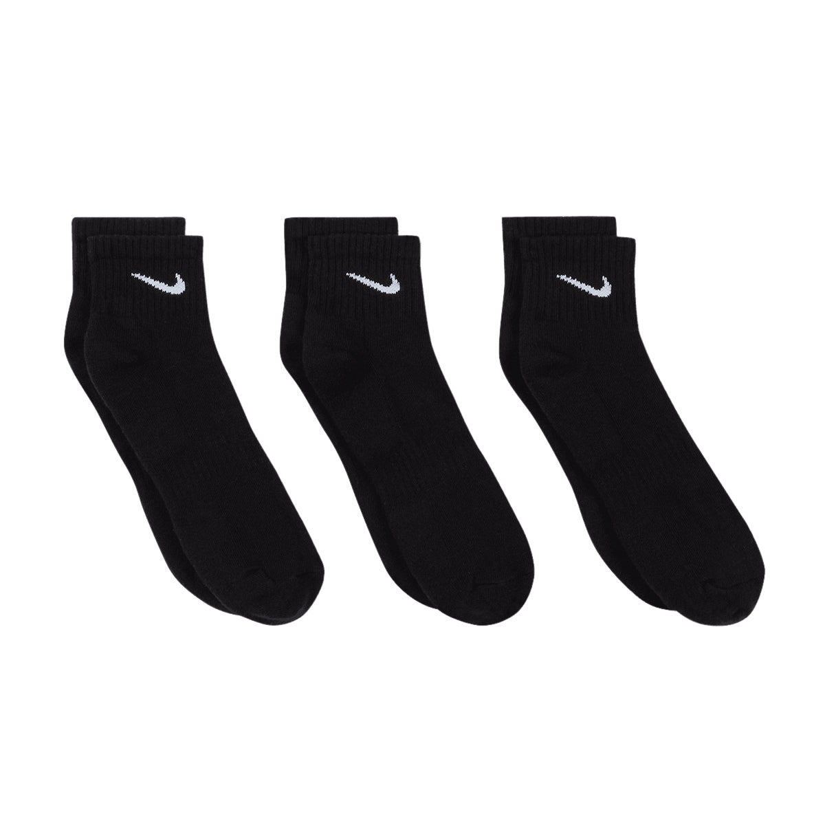 NIKE EVERYDAY CUSHIONED ANKLE 3 PAIRS  - BLACK/WHITE