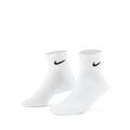 NIKE EVERYDAY CUSHIONED ANKLE 3 PAIRS - WHITE/BLACK