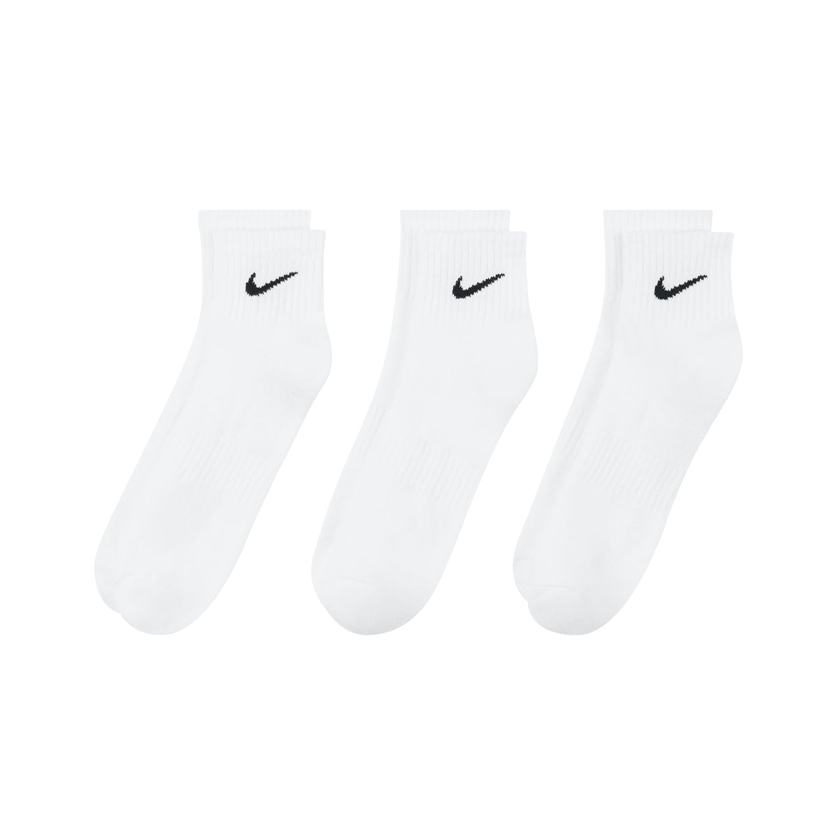 NIKE EVERYDAY CUSHIONED ANKLE 3 PAIRS - WHITE/BLACK
