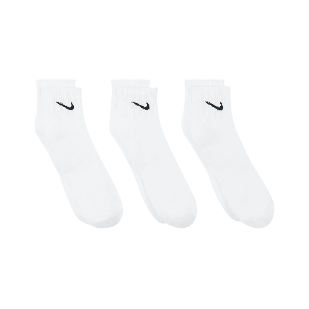 NIKE EVERYDAY CUSHIONED ANKLE 3 PAIRS - WHITE/BLACK