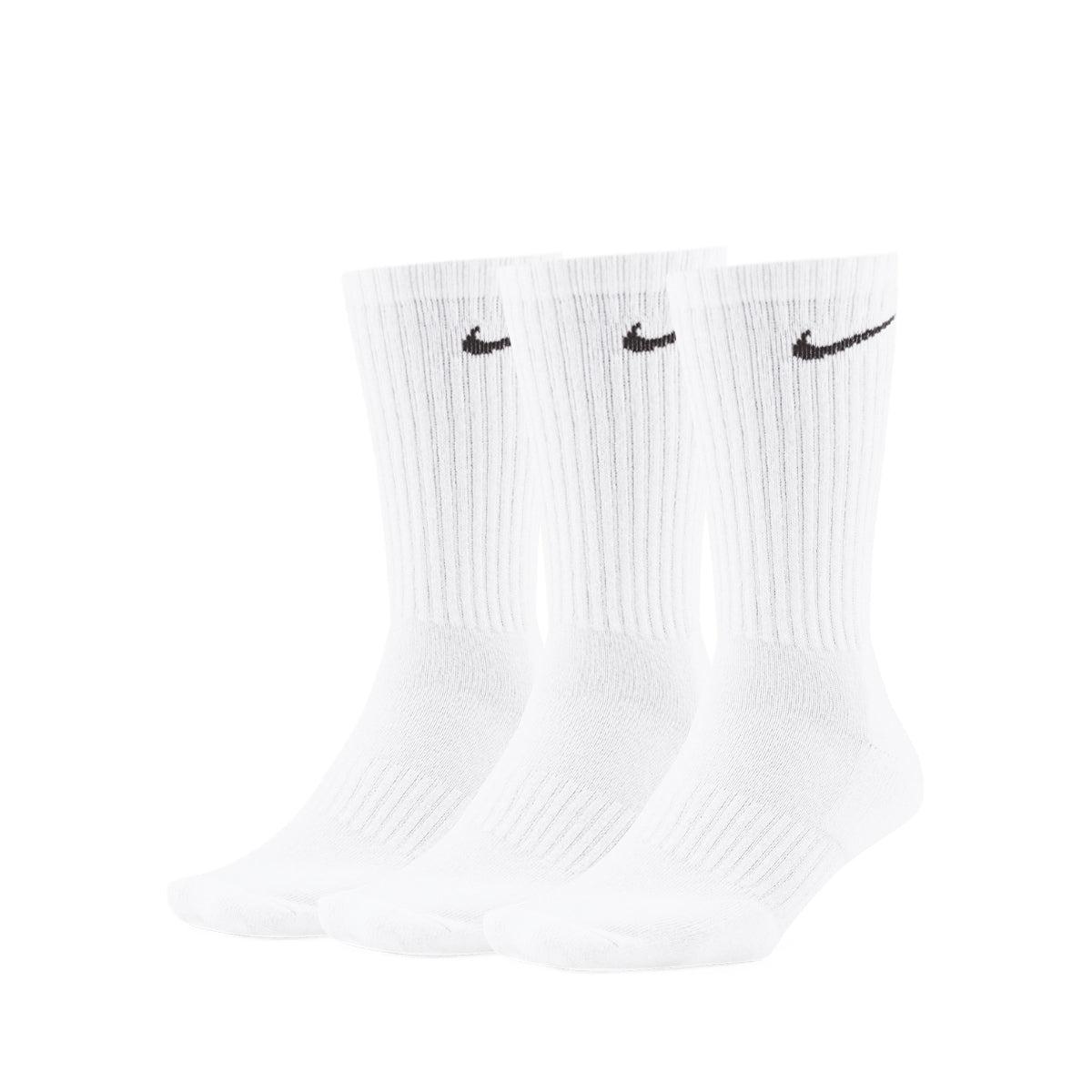 NIKE EVERYDAY CUSHIONED CREW 3 PAIRS - WHITE/BLACK
