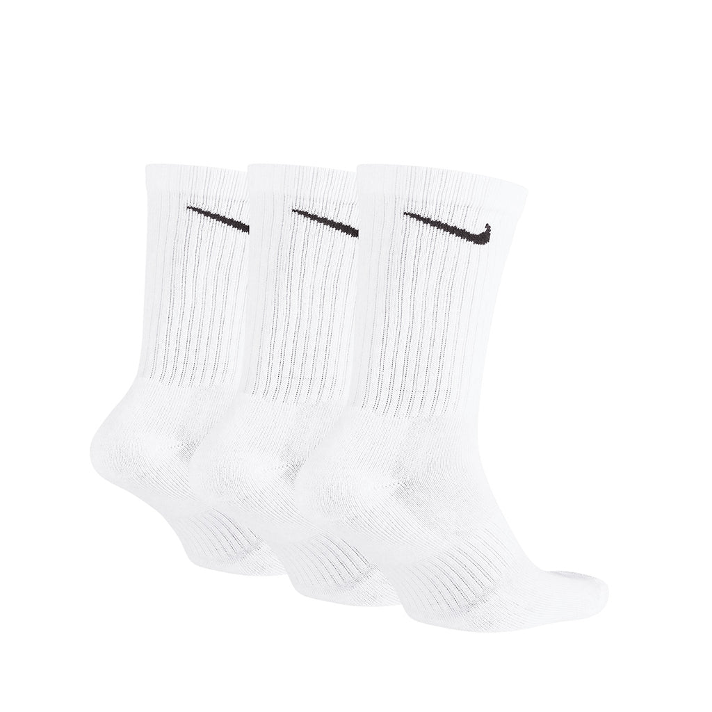 NIKE EVERYDAY CUSHIONED CREW 3 PAIRS - WHITE/BLACK