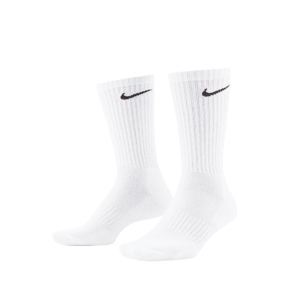 NIKE EVERYDAY CUSHIONED CREW 3 PAIRS - WHITE/BLACK