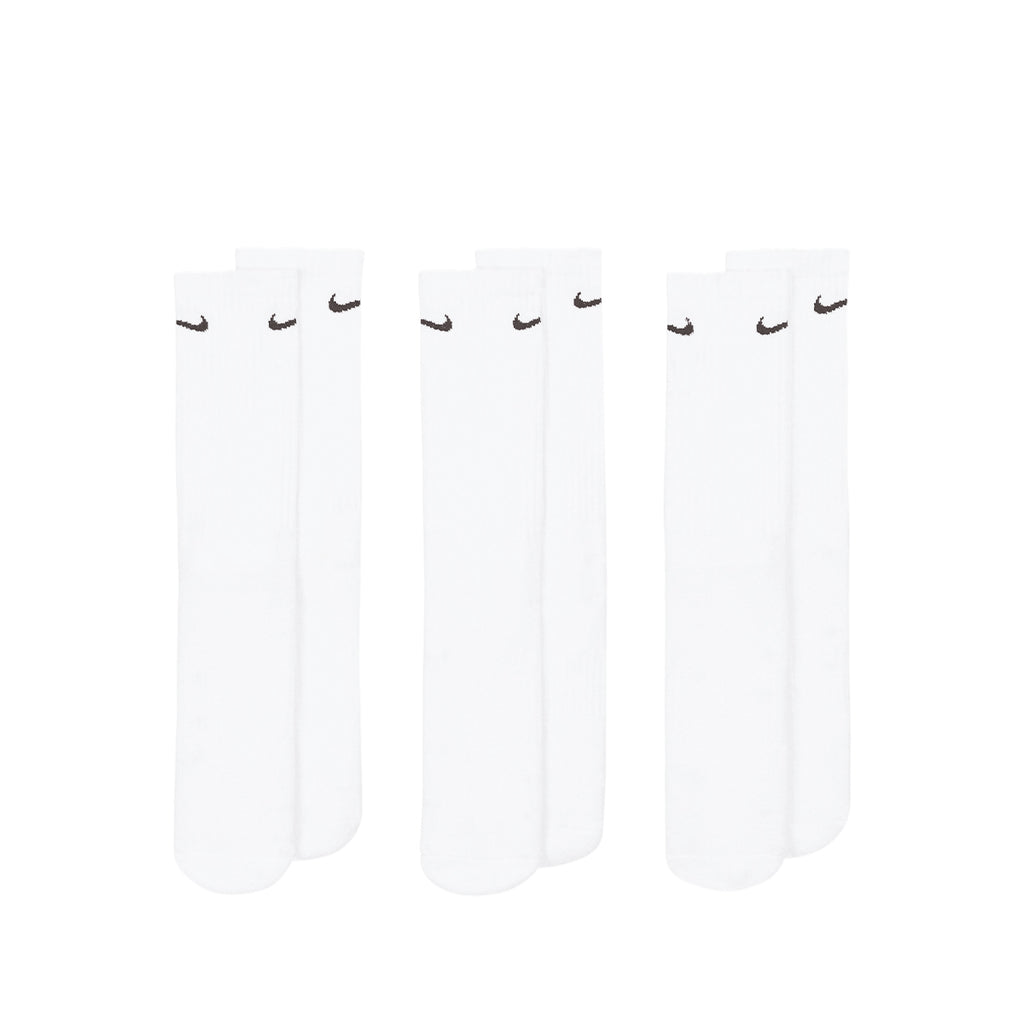 NIKE EVERYDAY CUSHIONED CREW 3 PAIRS - WHITE/BLACK