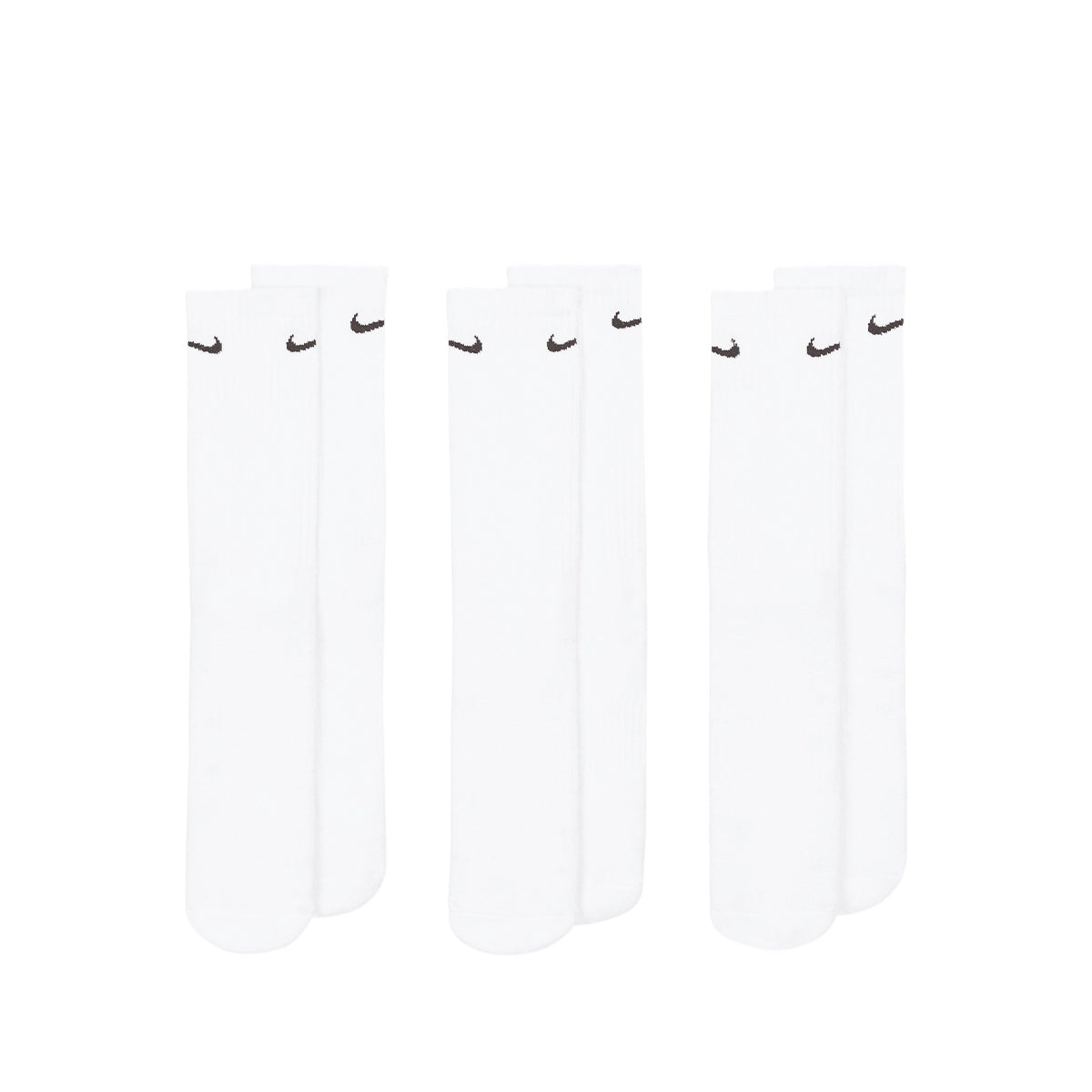 NIKE EVERYDAY CUSHIONED CREW 3 PAIRS - WHITE/BLACK