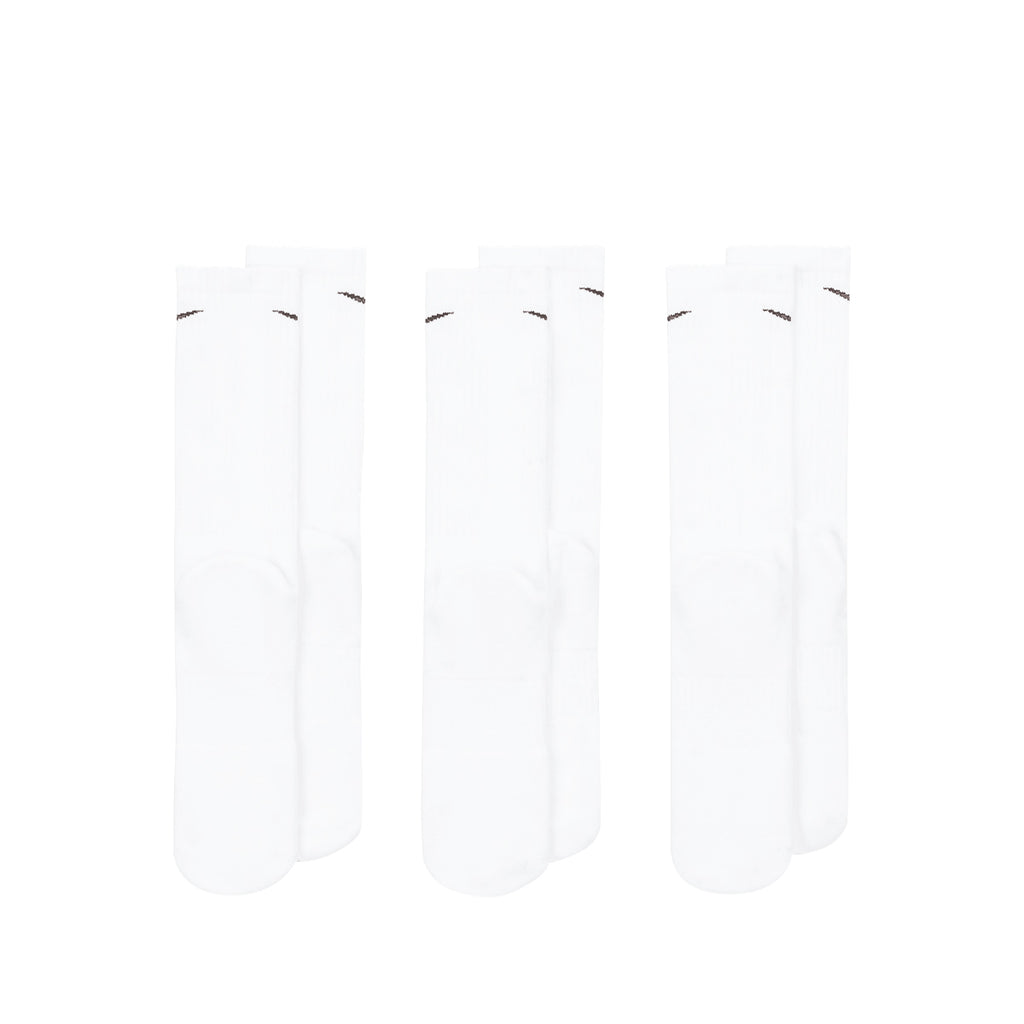 NIKE EVERYDAY CUSHIONED CREW 3 PAIRS - WHITE/BLACK