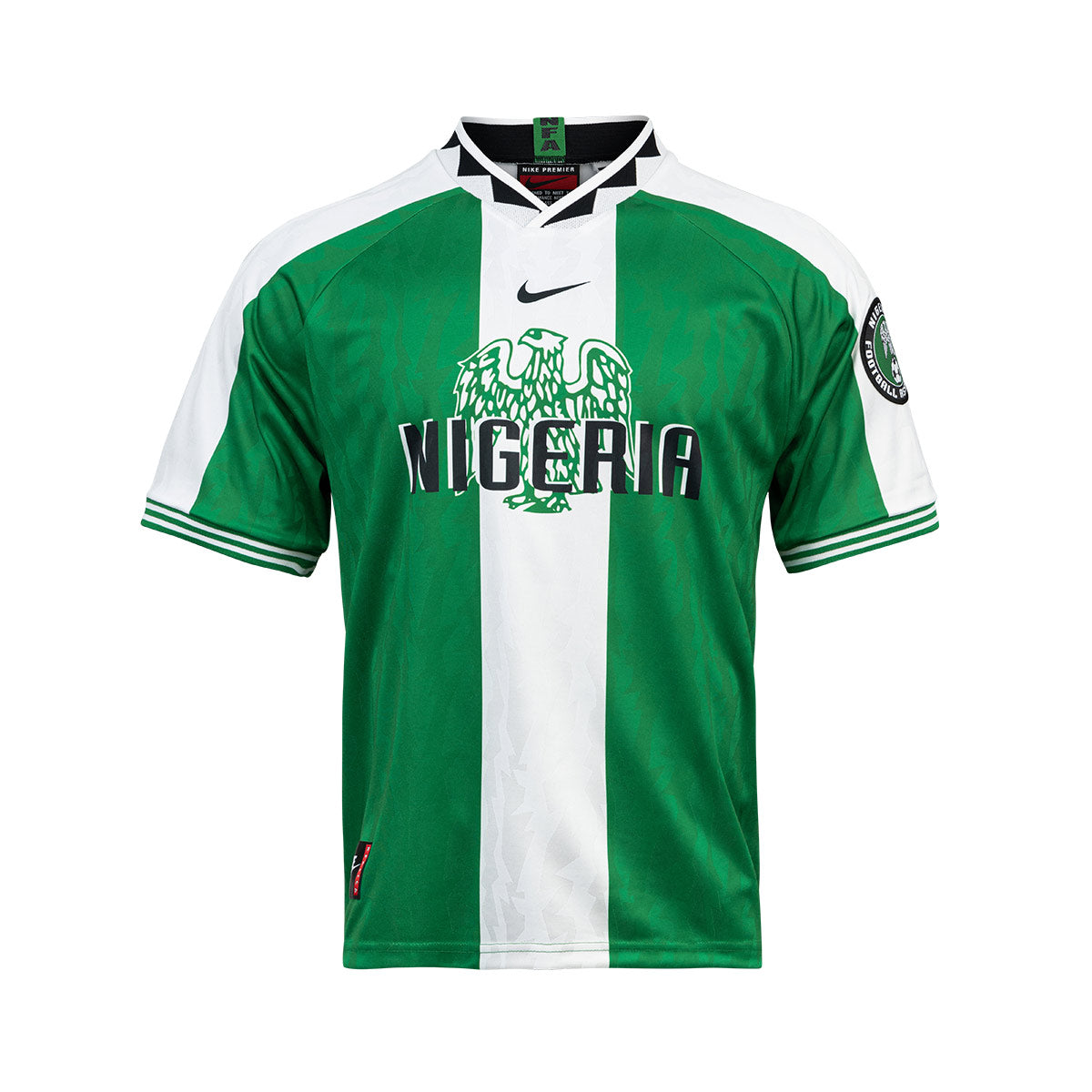 NIKE NIGERIA 1996 RE ISSUE JERSEY - COURT GREEN/WHITE/BLACK