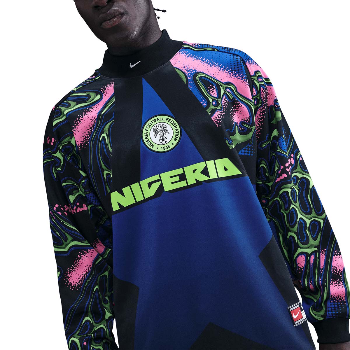 NIKE NIGERIA GOALKEEPER LONG SLEEVE SHIRT - BLACK/HYPER PINK/WHITE