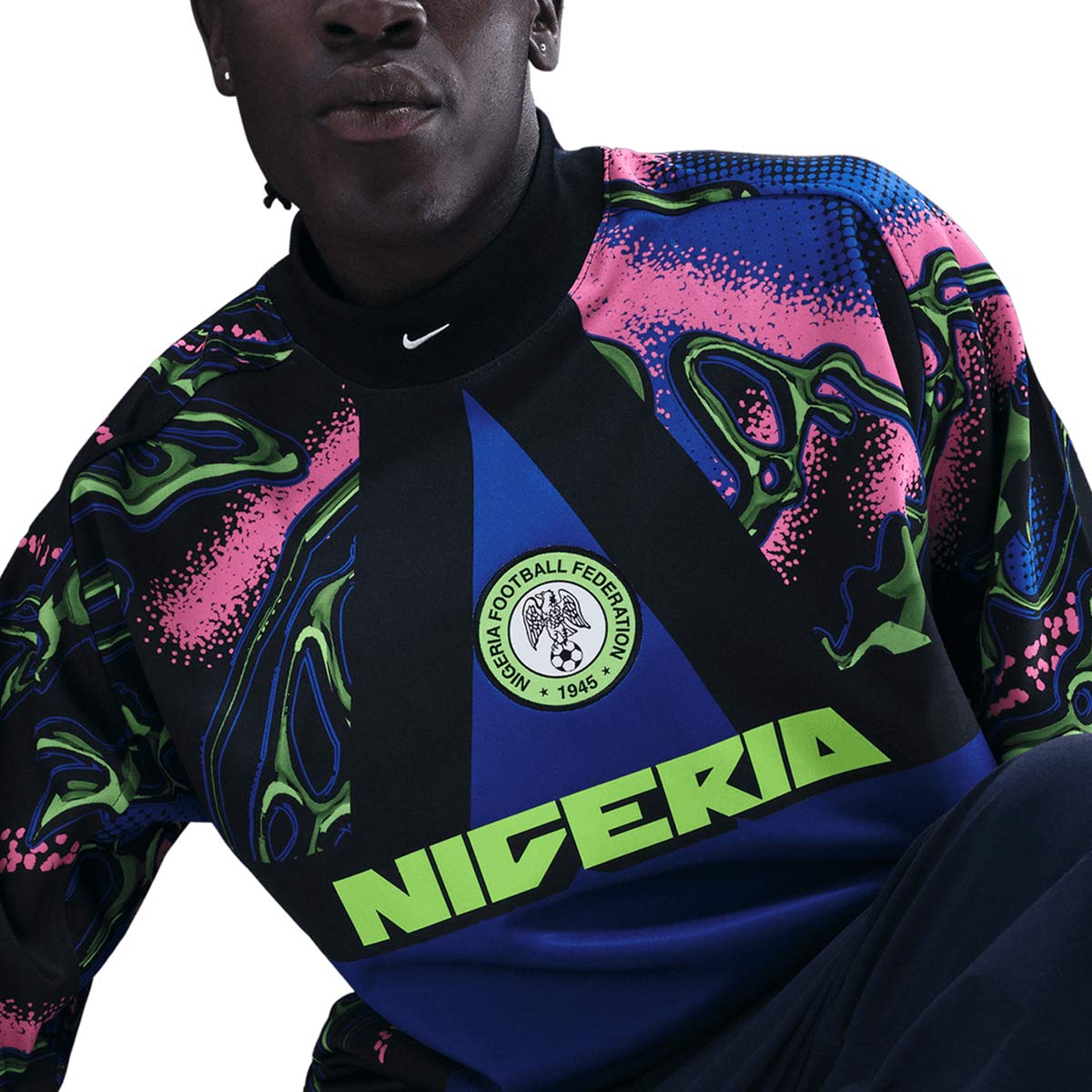 NIKE NIGERIA GOALKEEPER LONG SLEEVE SHIRT - BLACK/HYPER PINK/WHITE