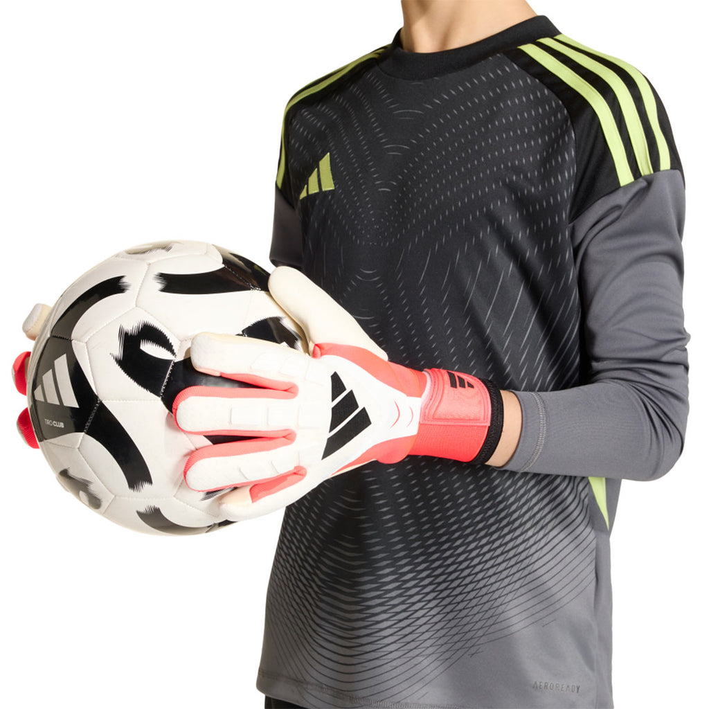 ADIDAS PREDATOR PRO GLOVES J - WHITE/LUCID RED/BLACK