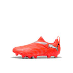 PUMA FUTURE 9 MATCH LACELESS FG/AG JR - GLOWING RED/PUMA WHITE/PUMA BLACK/PUMA SILVER