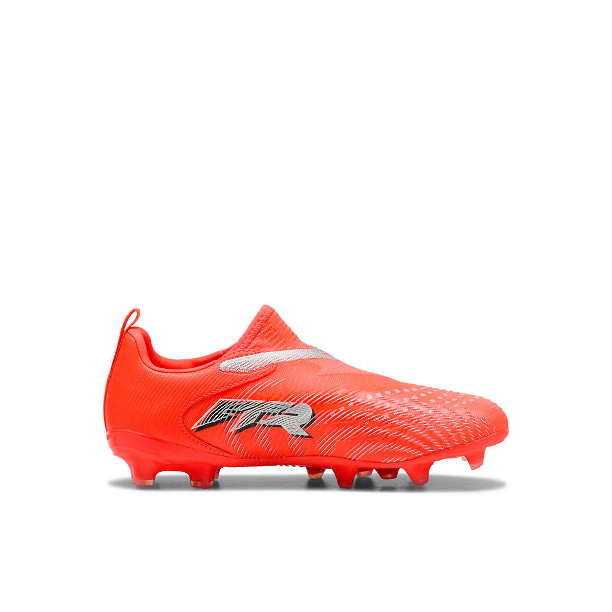 PUMA FUTURE 9 MATCH LACELESS FG/AG JR - GLOWING RED/PUMA WHITE/PUMA BLACK/PUMA SILVER